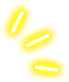 Yellow neon expression mark surprise